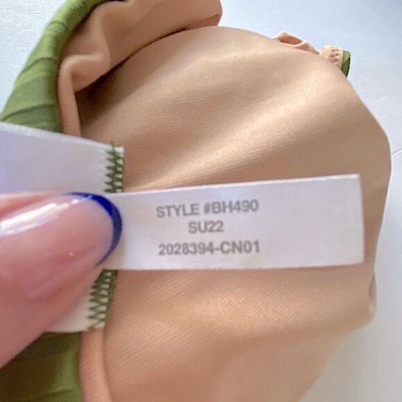 J Crew Wide Rib High Rise Belt Detail Canteen Green Bikini Bottom Sz S NWT - Picture 11 of 16